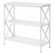 29.25" Tucson 3 Tier Bookcase White - Johar Furniture