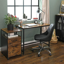 39-Inch Writing Desk or Computer Desk, Industrial Style, Brown
