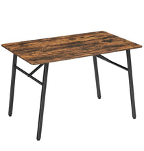 47.2” Dining Table, Sturdy and Space Saving, Rustic Brown