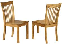 Set of 2, Solid Wood Dining Chairs, Natural Oak