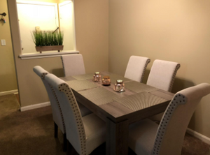 60"L Modern Dining Table, Dark Taupe Reclaimed-Look