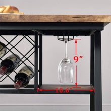 4-Piece Counter Height Dining Room Table Set, Bar Table with One Bench and 2 Stools