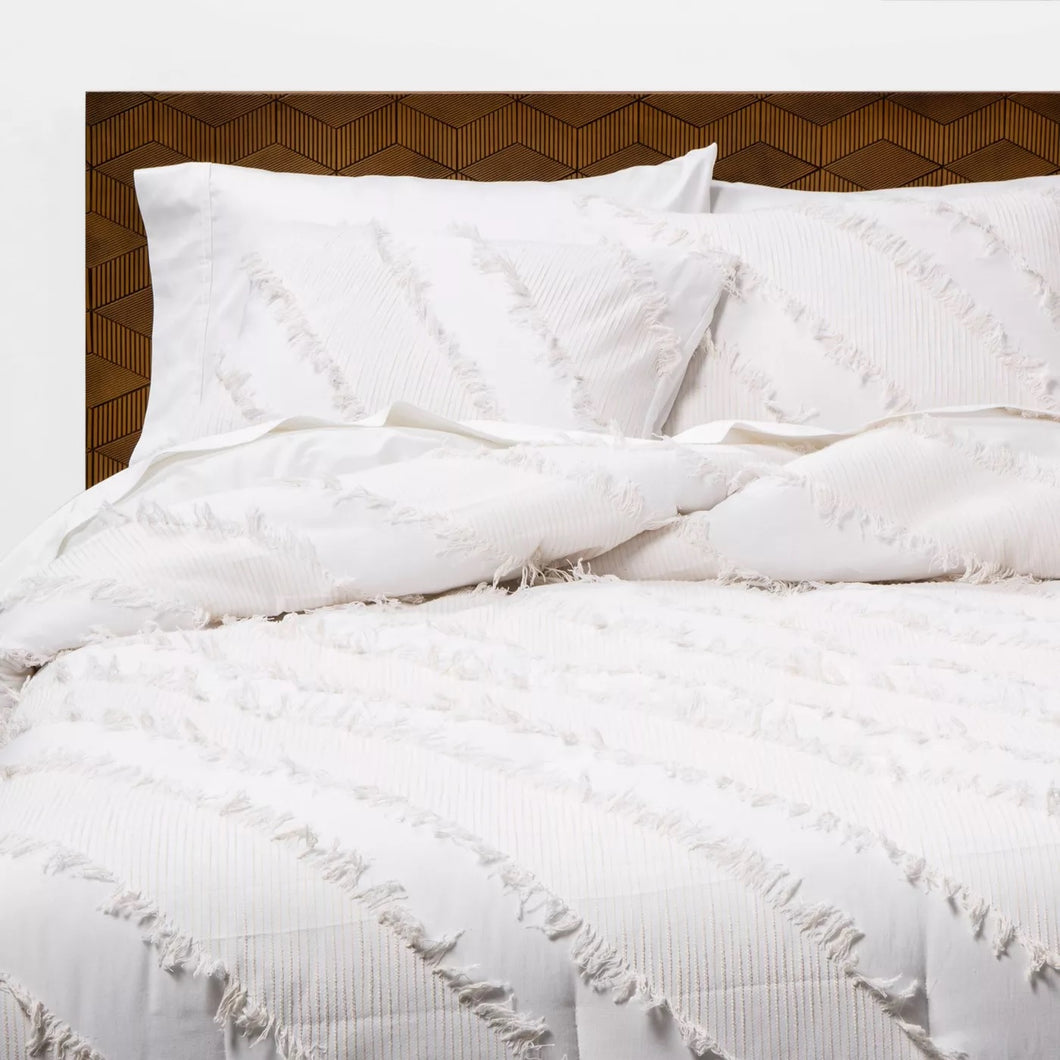 White Diagonal Comforter & Sham Set - Opalhouse™