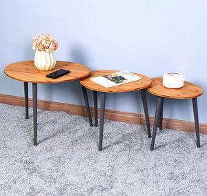 Set of 3, Bamboo Nesting End Tables or Coffee Tables,