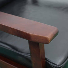 1 Mid Century Accent Chair Leather - Anbuy Modern Armchair Upholstered Cushioned with Wooden Armr
