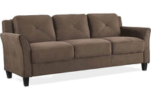 80.3” 3 Seat Micro-Fabric Sofas, Brown