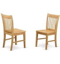 Set of 2 Wood Dining Chairs, Natural/oak