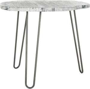 39" Modern Grey and White Wash Dining Table