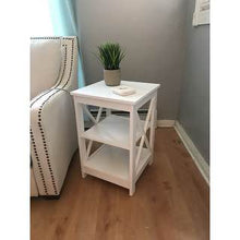 X-base End Table - White