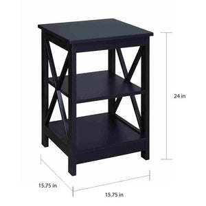 X-base End Table - White