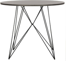 35.4" Mid-Century Modern Dark Grey Hairpin Leg Round Dining Table