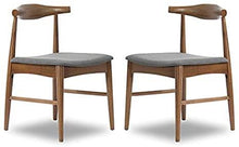 Set of 2, Mid Century Modern Silas Grey Dining Chairs