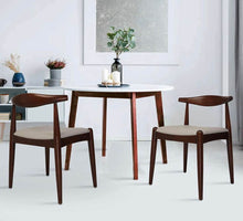 Set of 2, Mid Century Modern Dining Chairs, Walnut