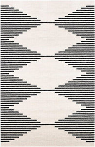6'x9' Area Rug, Moroccan geometric low pile rug, Mist White