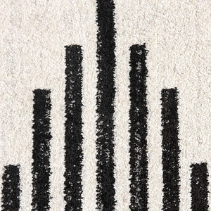 6'x9' Area Rug, Moroccan geometric low pile rug, Mist White
