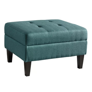 Zahra Tufted Storage Ottoman - Teal - Christopher Knight Home